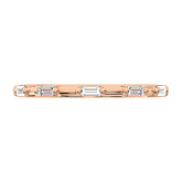14K Rose Gold 1/2 Ct.Tw. Diamond Curve Band